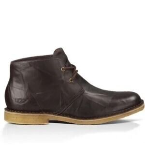 UGG Leighton Crepe Leather Lace Up Chukkas Boots Men's Size 9